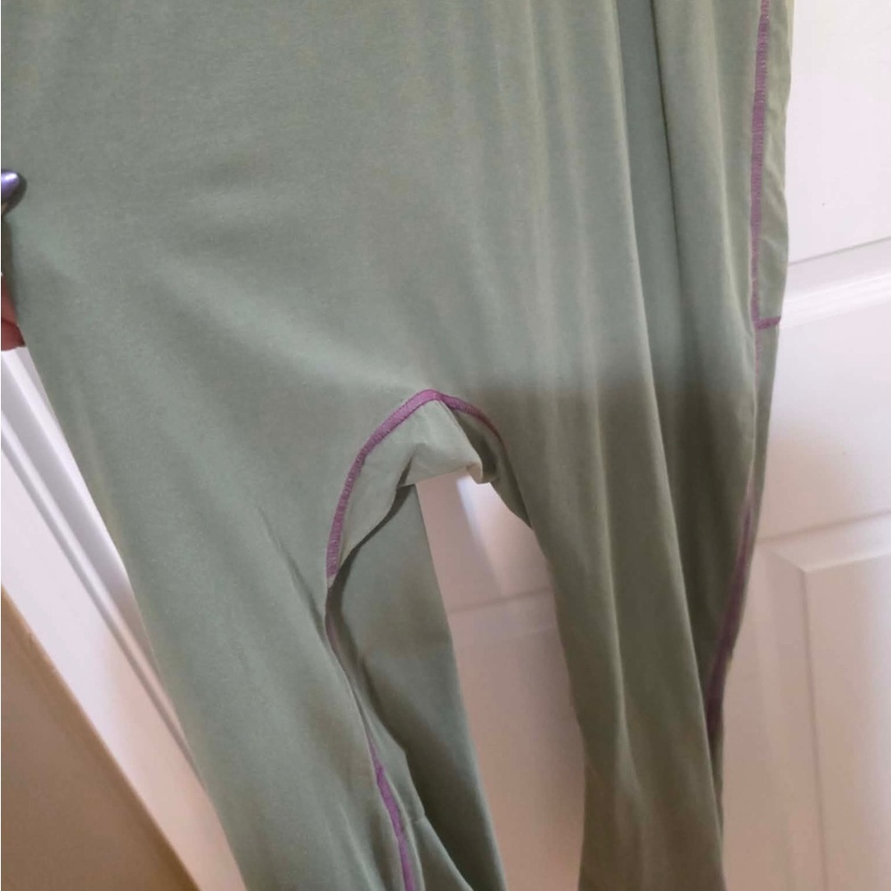 Olive Green natural life  Romper with Contrast Trim - Picture 8 of 11